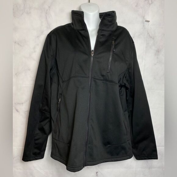 Medium Swiss Tech Men's Black Soot Softshell Jacket - Picture 1 of 11